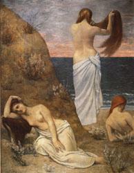 Pierre Puvis de Chavannes Young Girls on the Edge of the Sea oil painting picture